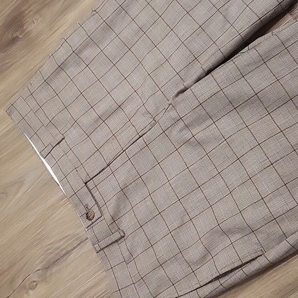 Lauren Ralph Lauren Glen Check Plaid Tan Brown Men's Size 33W X 30L - Picture 1 of 11